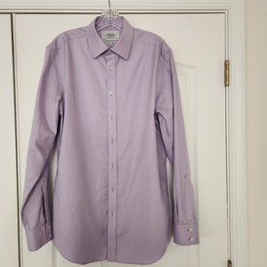 Charles Tyrwhitt Men’s Non Iron Slim Fit Collared Long Sleeve Shirt 16/36 Lilac